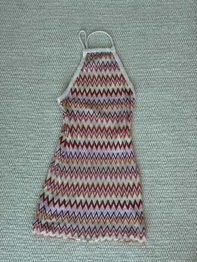 Pull&Bear Chevron Knit Halter in Purple, Orange, Yellow